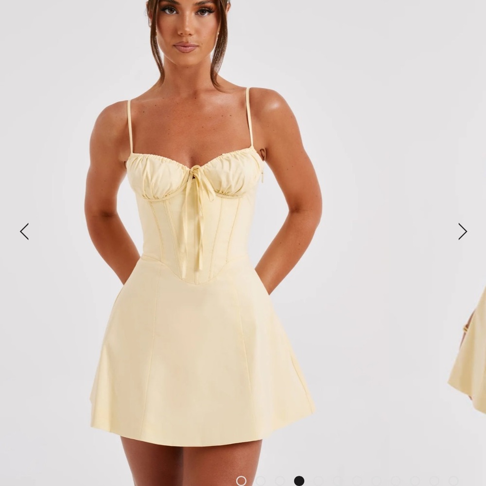 Babyboo Lacey Mini Dress, Lemon